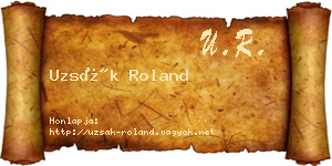 Uzsák Roland névjegykártya