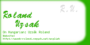 roland uzsak business card
