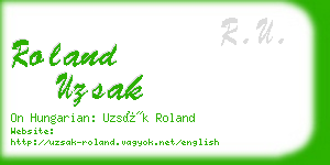 roland uzsak business card